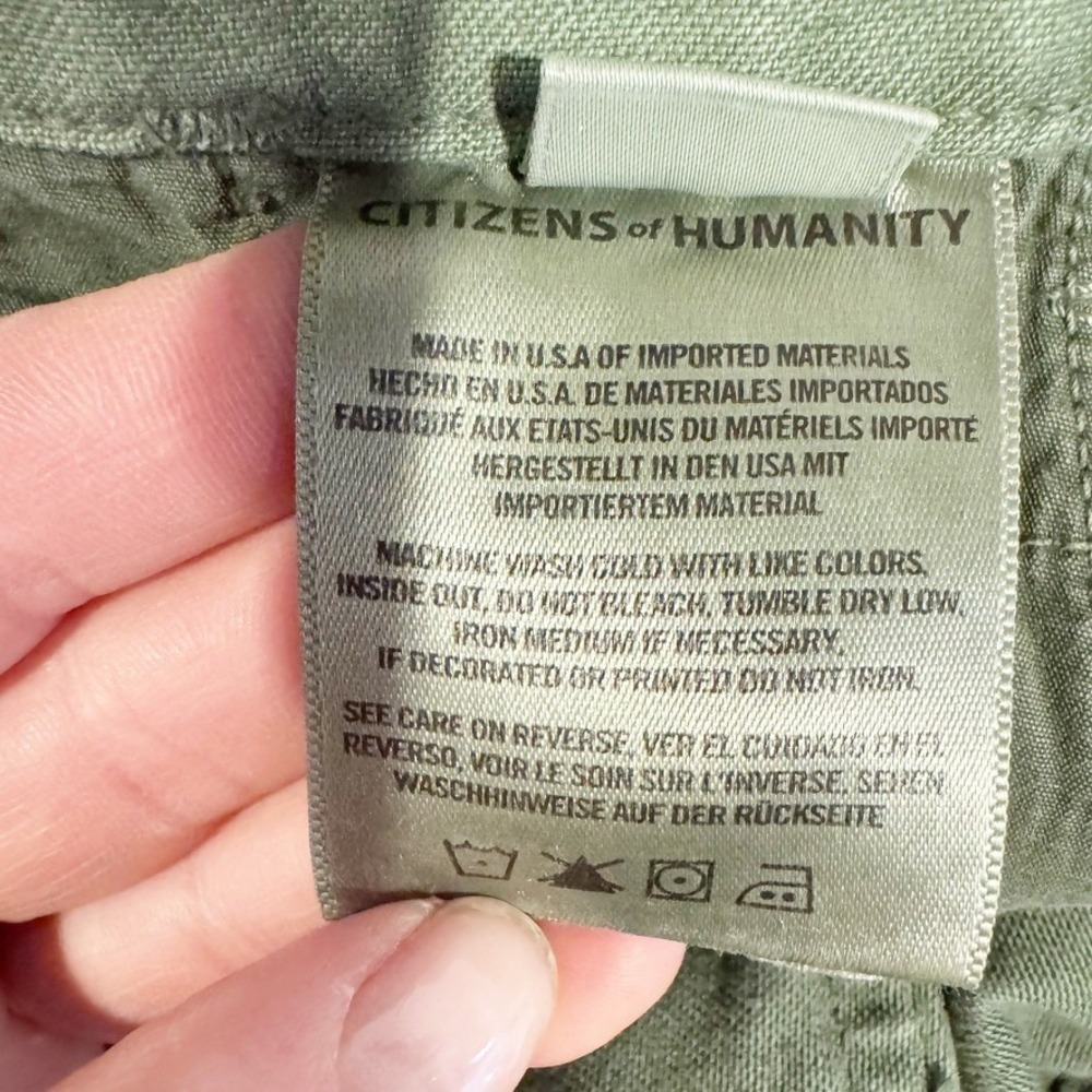 Citizens of Humanity | Hadley Curved Surplus Pant Army Green Pleated Barrel Leg - Picture 7 of 9